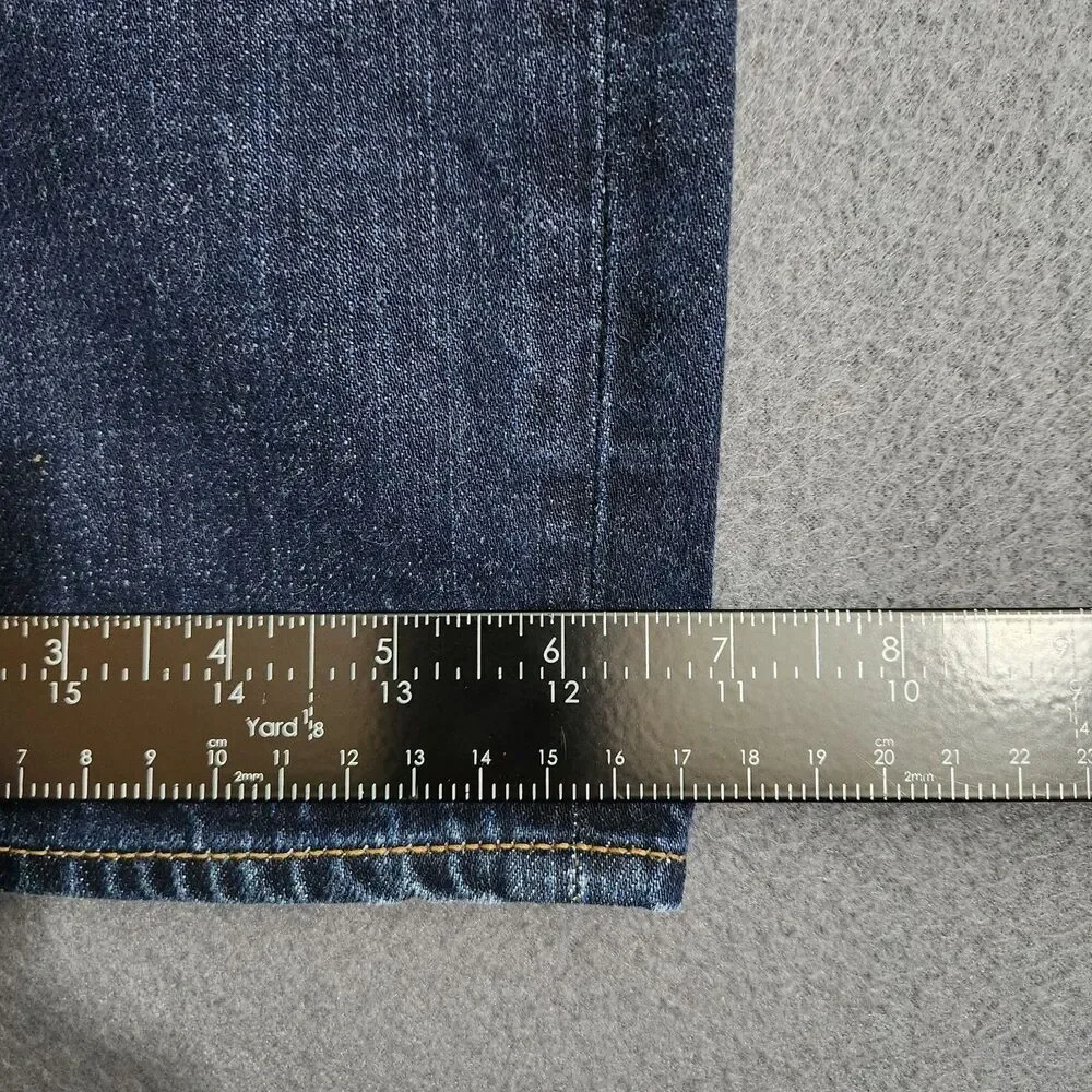 J. Crew Mercantile Jeans Men 32X34 (33X31.5) Dark Wash Slim Straight Leg